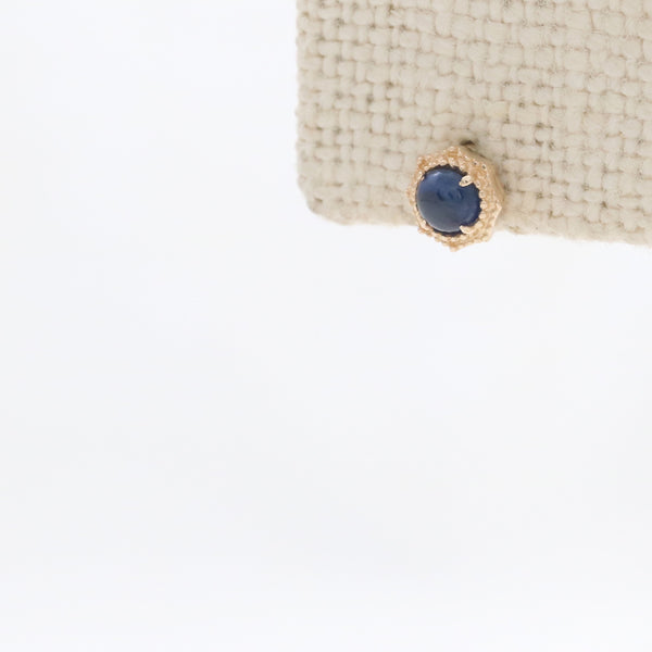 Blue Sapphire Octagon Ear Piercing