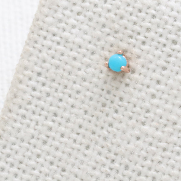 Tiny Turquoise 3 Prongs Ear Piercing