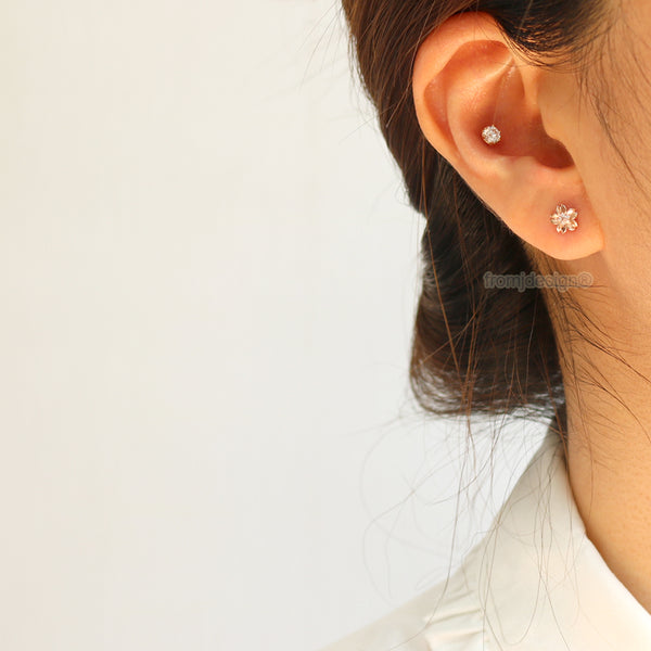 Diamond Cherry Blossom Piercing