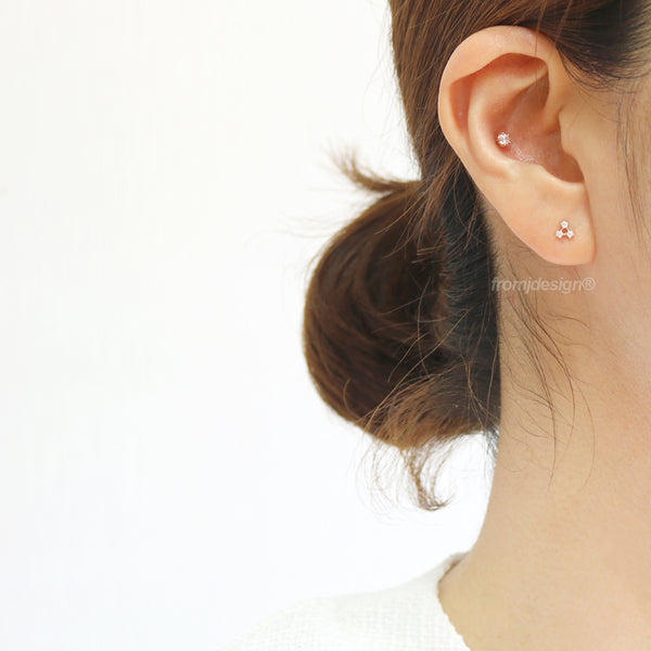 Diamond Triangle Ear Piercing