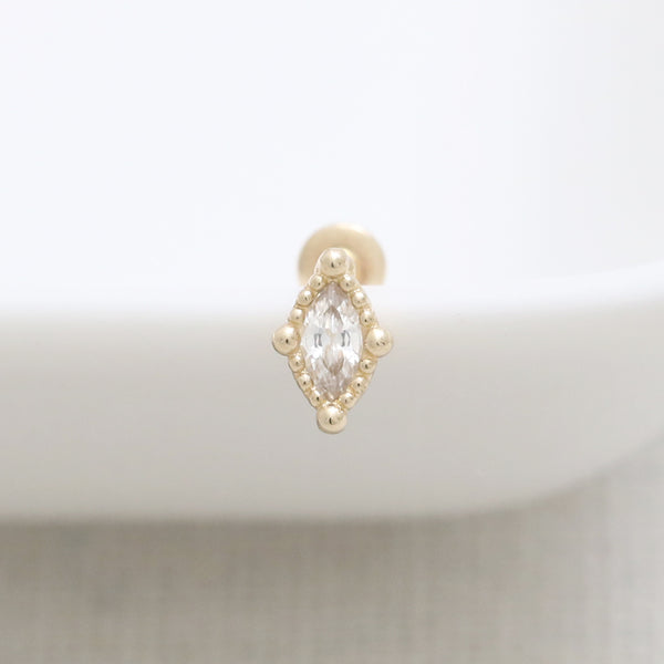 Tiny Dots Marquise CZ Labret
