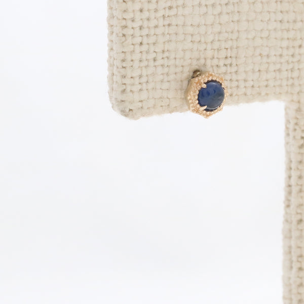 Blue Sapphire Octagon Ear Piercing