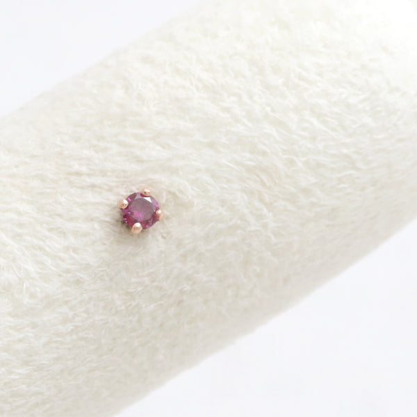 0.03ct Purple Diamond 4 Prongs Labret