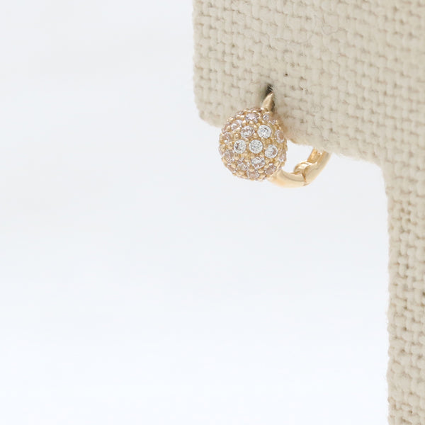 CZ Micro Pave Orbs Ball Earring