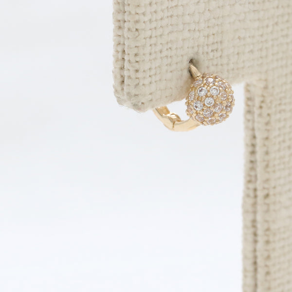 CZ Micro Pave Orbs Ball Earring