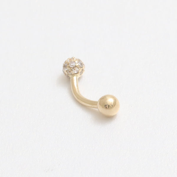 CZ 3.5mm Pave Ball Rook Piercing