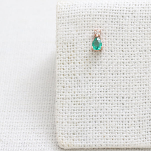 Teardrop Emerald Piercing