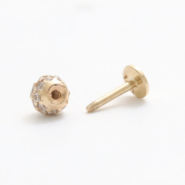 CZ Pave Ball Externally Labret