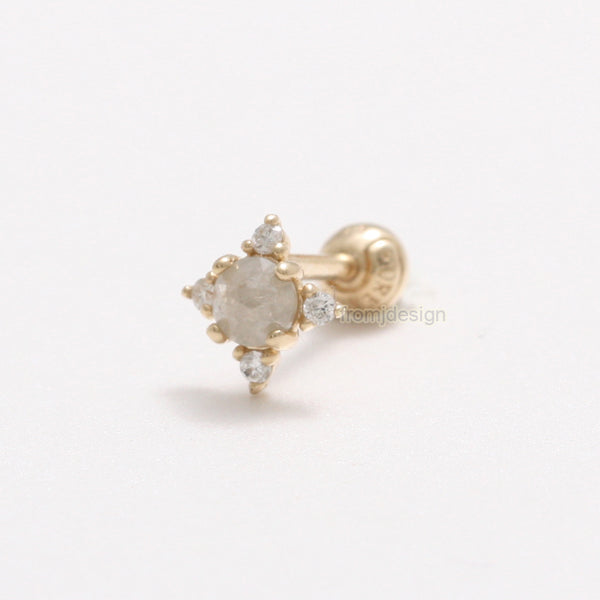 0.1ct Gray Diamond Edgy Piercing