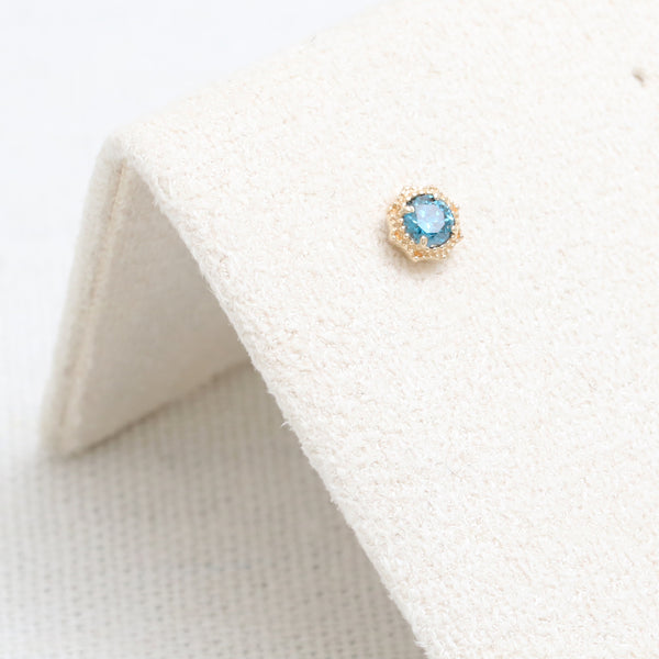 0.1ct Blue Diamond Octagon Piercing