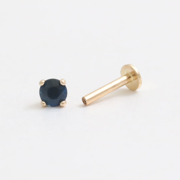 0.1ct Blue Sapphire 4 Prongs Labret