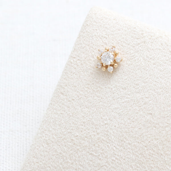 CZ Snowflake Ear Piercing