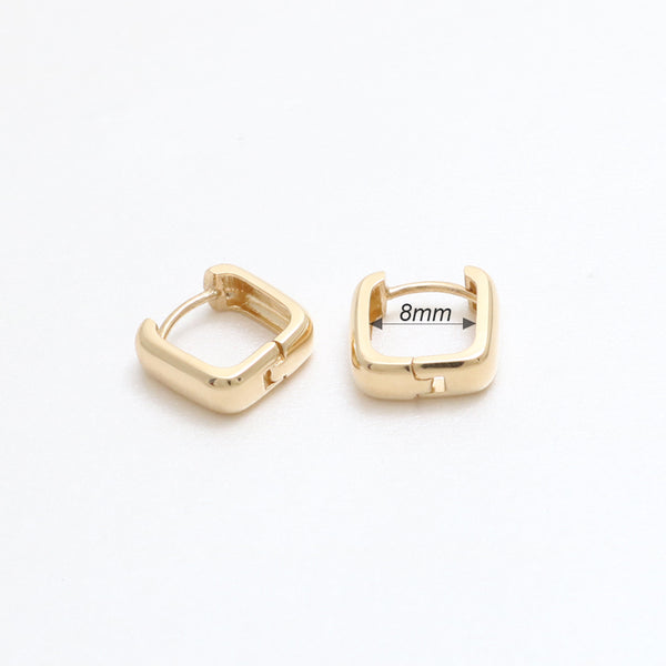 Square Huggie Earrings