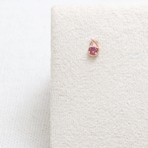Rhodolite Garnet Tiny Paisley Labret