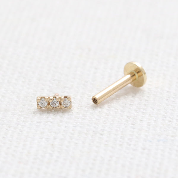 Genuine Diamond Short Stick Labret