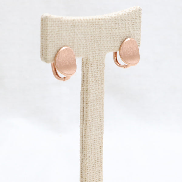 Curved Circle Huggie Earrings