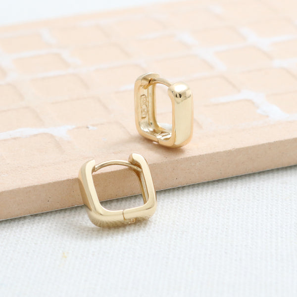 Square Huggie Earrings