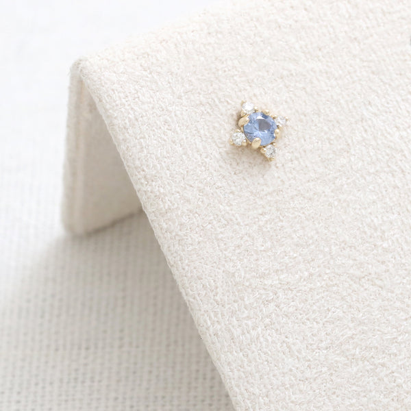 Light Blue Sapphire Edgy Star Piercing