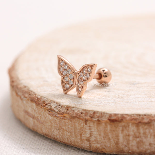 Diamond Pave Large Butterfly Piercing