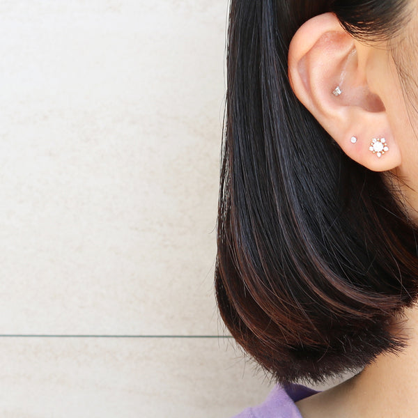 CZ Snowflake Ear Piercing