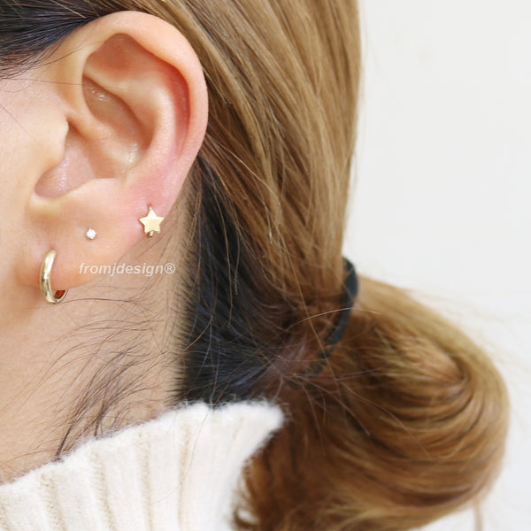 Star & Crescent Huggie Earrings