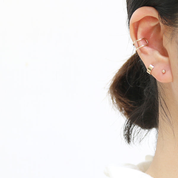 Flat Tube Hoop Ear Piercing